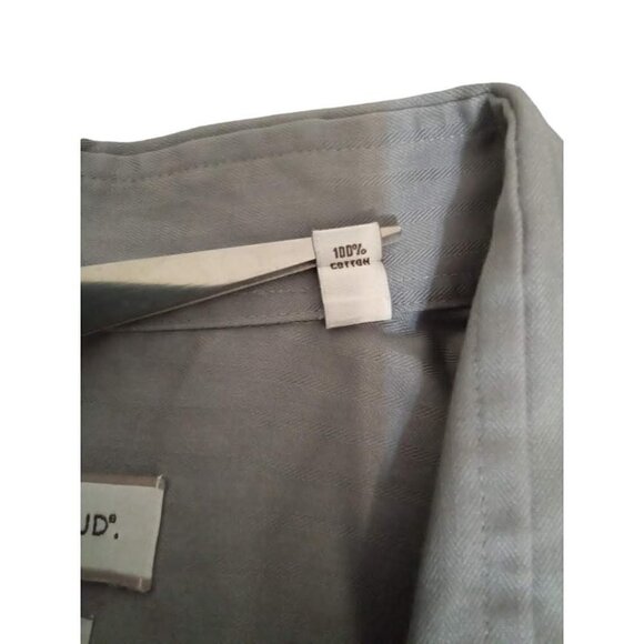Joseph Abboud Gray Striped Regular Fit Dress Button Down Shirt Neck Sz 20 Tall - Picture 8 of 10